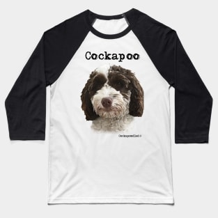 Brown and White Cockapoo / Spoodle and Doodle Dog Baseball T-Shirt